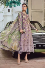 M.Prints Fall Edit MPT-2706-B embroidered cambric salwar kameez and dupatta in purple