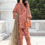 M.Prints Fall Edit MPT-2707-A embroidered linen salwar kameez and dupatta in peach