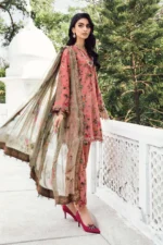 M.Prints Fall Edit MPT-2707-A embroidered linen salwar kameez and dupatta in peach