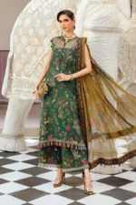 M.Prints Fall Edit MPT-2707-B embroidered linen salwar kameez and dupatta in peach