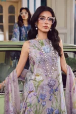 M.Prints Fall Edit MPT-2708-A embroidered cambric salwar kameez and dupatta in lilac