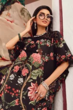 M.Prints Fall Edit MPT-2709-B embroidered cambric salwar kameez and dupatta in black