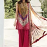 M.Prints Fall Edit MPT-2710-A embroidered cambric salwar kameez and dupatta in mustard