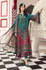 M.Prints Fall Edit MPT-2710-B embroidered cambric salwar kameez and dupatta in mustard