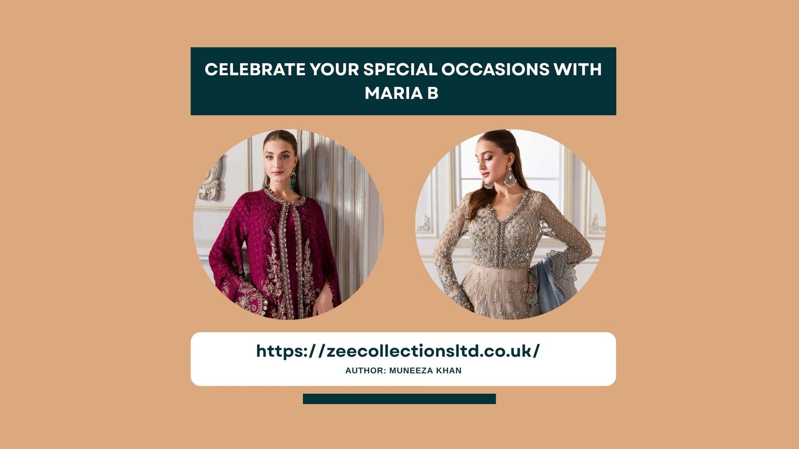 Shop elegant desigs of Pakistani designer clothes of Maria B UK at Zee Collections in the UK