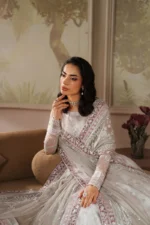 Zarif Zaneera Anairah Embroidered Net Suit with Sequin Detailing