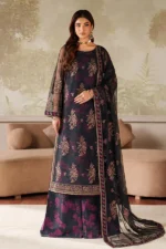 Zarif Zaneera Formals ZRF-ZPE-05 ASHAAL - Black Sequin-Embroidered Net Salwar Kameez for formal or party wear. full suit