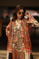 Charizma C-Prints 3-Piece Printed Linen Suit | CPW5-12 – Pakistani Designer Outfit for Winter Wear