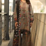 Charizma C-Prints 3-Piece Printed Linen Suit | CPW5-13 – Pakistani Designer Outfit for Winter Wear