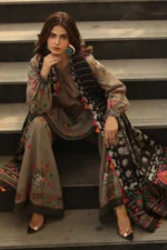 Charizma C-Prints 3-Piece Printed Linen Suit | CPW5-13 – Pakistani Designer Outfit for Winter Wear