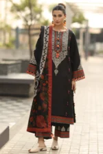Charizma C-Prints 3-Piece Printed Linen Suit | CPW5-15 – Elegant Pakistani Designer Outfit for Winter Wear