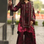 Charizma C-Prints 3-Piece Printed Linen Suit | CPW5-16 – Designer Pakistani Outfit for Winter Wear