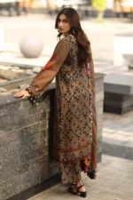 Charizma C-Prints 3-Piece Printed Linen Suit | CPW5-17 – Designer Pakistani Outfit for Winter Wear