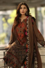 Charizma C-Prints 3-Piece Printed Linen Suit | CPW5-17 – Designer Pakistani Designer winter dresses for Ladies in the UK
