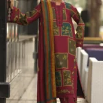 Shop pakistani designer Unstitched Charizma 3-Piece Printed Linen suit | CPW5-10,