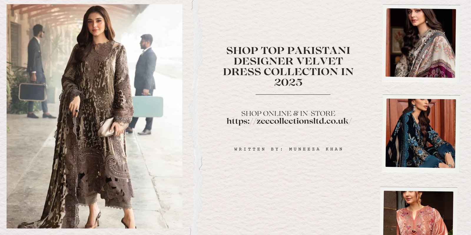Shop Top Pakistani Designer Velvet Dress Collection in 2025 online in the UK at Zee Collections