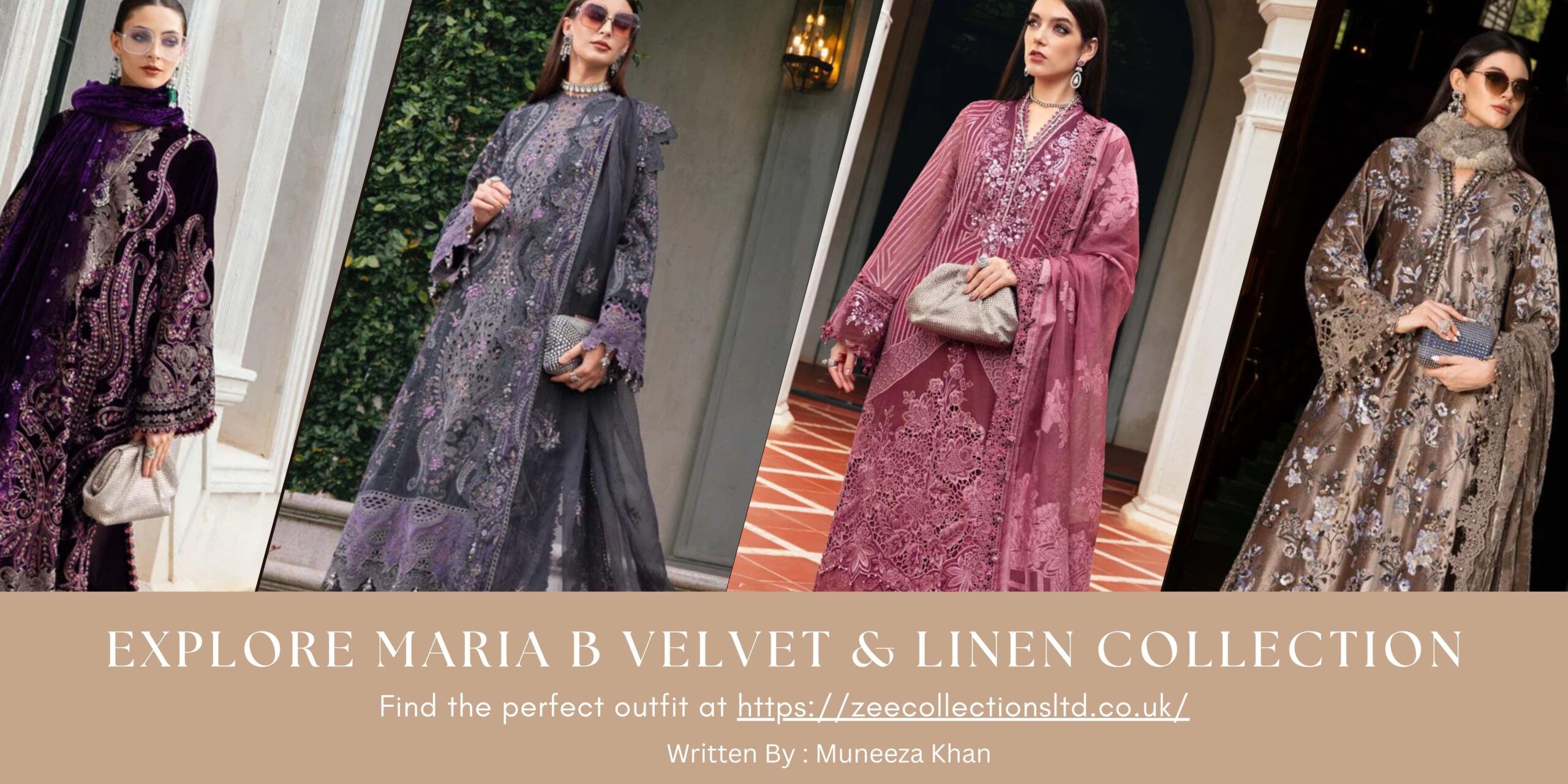 maria b velvet and linen collection - maria b winter luxe 2025