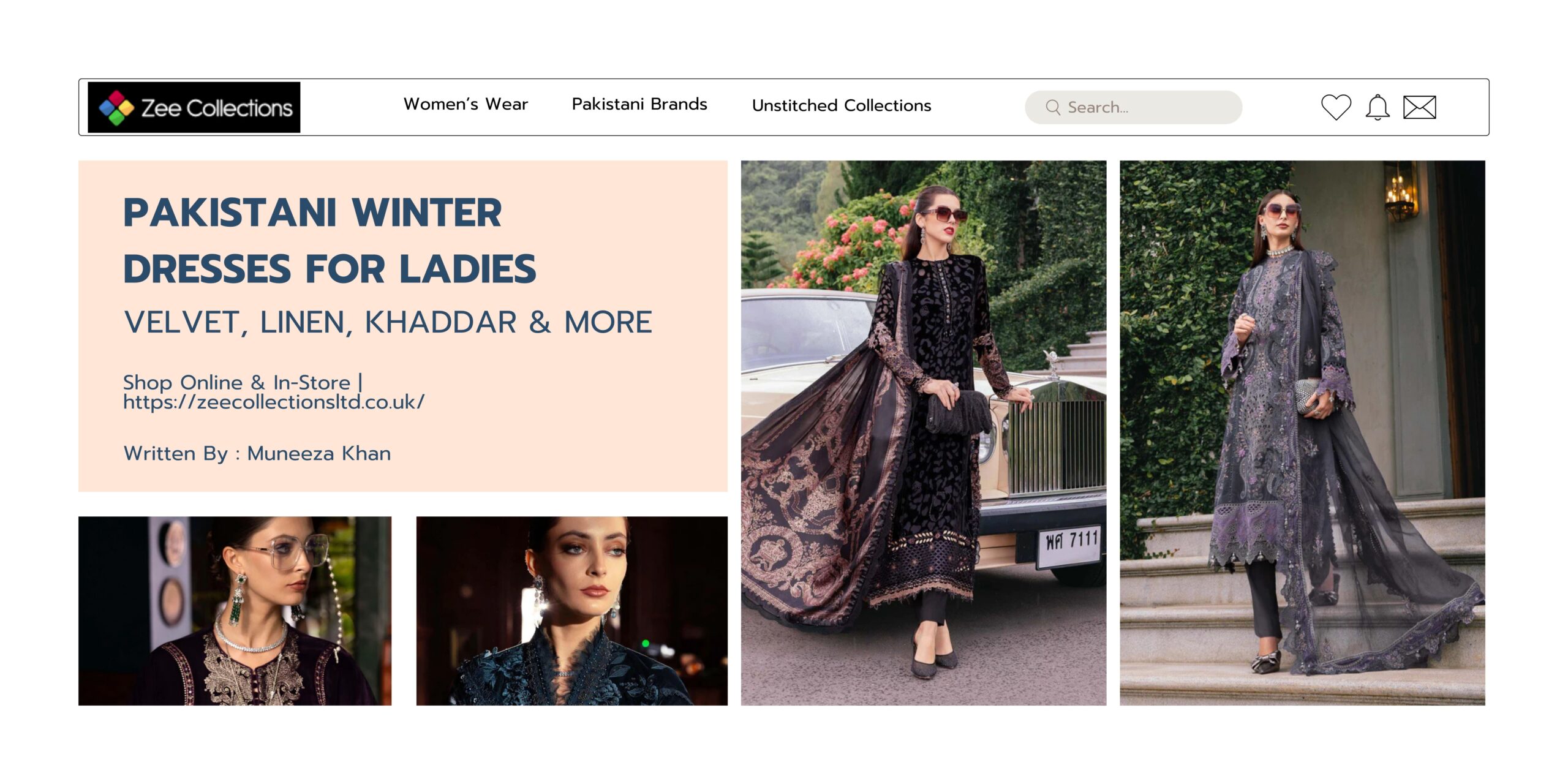 Pakistani Winter Dresses For Ladies