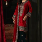 Charizma Signora Unstitched Embroidered Velvet Palachi CVT5-10, Fabric for UK winters