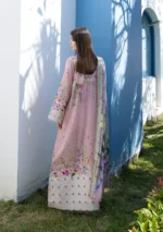 Elaf Santorini Unstitched Lawn Prints '26 - EPN-02 Angel, digital floral lawn suit with voile dupatta and cambric trouser, back