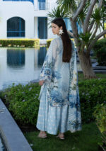 Elaf Unstitched Lawn Prints '26 - EPN-1a Ocean Petals, 3 piece digital printed lawn suit with voile dupatta and cambric trouser, back side