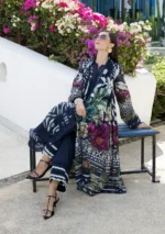 Elaf Unstitched Lawn Prints '26-EPN-3A STARRY NIGHT digital printed lawn suit with voile dupatta and cambric trouser, sitting position