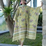 Elaf Unstitched Lawn Prints '26-EPN-4A AVOCADO digital printed lawn suit with voile dupatta and cambric trouser in green tones, full suit