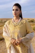 Rang Rasiya Embroidered Lawn Suit 2026 | HOORAIN – Unstitched summer embroidered 3‑piece lawn outfit with organza details. shirt design