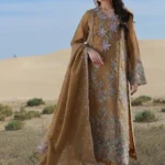 Rang Rasiya Embroidered Lawn Suit 2026 | MINAAL with cotton net embroidered panels, organza borders and textured dupatta