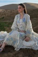 Rang Rasiya Embroidered Lawn Suit 2026 | NOOREH, with 3D organza floral motifs and detailed borders, neck design