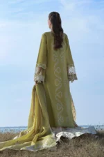 Rang Rasiya Embroidered Lawn Suit 2026 | ZARIAH featuring embroidered lawn panels, organza cutwork borders, neckline embroidery and textured dupatta, back