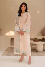 Tabeer By Zarif 3-Piece Unstitched Embroidered Silk Dress | 02 Florielle embroidered raw silk suit with applique work and organza dupatta, full suit