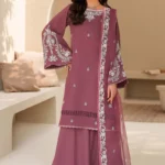 Tabeer By Zarif 3-Piece Unstitched Embroidered Silk Dress | 08 Sung sequins embroidered raw silk suit with organza dupatta, full look