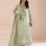 Make a statement in the ALIZEH | AYMAL | Luxury Bamber Chiffon | Zyah-06. Highlighted by a luxurious organza applique dupatta and elegant chalk border embroidery throughout the ensemble.