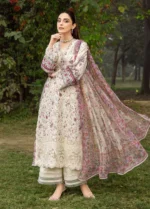 Elaf Chikankari Lawn ERC-5A MEHR embroidered chikankari lawn suit with chiffon dupatta