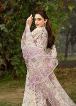 Elaf Chikankari Lawn ERC-5A MEHR embroidered chikankari lawn suit with chiffon dupatta closeup