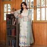 Elaf Premium Chikankari Lawn ERC-1A SAHIL embroidered lawn suit with chiffon dupatta