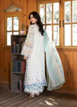 Elaf Premium Chikankari Lawn ERC-1A SAHIL embroidered lawn suit with chiffon dupatta, backside