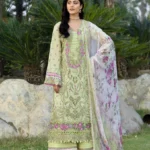 Elaf Premium Chikankari Lawn ERC-2A HINA 3 piece unstitched lawn suit with chiffon dupatta