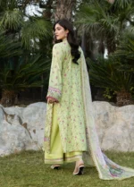 Elaf Premium Chikankari Lawn ERC-2A HINA 3 piece unstitched lawn suit with chiffon dupatta, back side
