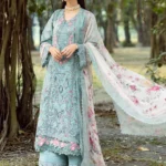 Elaf Premium Chikankari Lawn ERC-2B BATIK embroidered batik chikankari lawn suit with chiffon dupatta