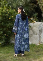 Elaf Premium Chikankari Lawn ERC-3B NEEL embroidered lawn suit with chiffon dupatta, back side