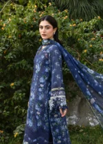 Elaf Premium Chikankari Lawn ERC-3B NEEL embroidered lawn suit with chiffon dupatta, side look