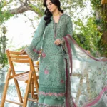 Elaf Premium Chikankari Lawn ERC-4B NAYAB 3 piece unstitched lawn suit with chiffon dupatta