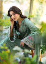 Elaf Premium Chikankari Lawn ERC-4B NAYAB 3 piece unstitched lawn suit with chiffon dupatta, a close look