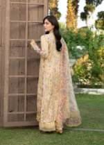 Elaf Premium Chikankari Lawn ERC-5B KHUSHEE 3-piece unstitched lawn suit with chiffon dupatta, backside