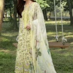 Elaf Premium Chikankari Lawn ERC-6A EYRA embroidered lawn suit with chiffon dupatta, full close up