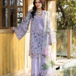 Elaf Premium Chikankari Lawn ERC-6B IRIS 3-piece unstitched lawn suit with chiffon dupatta