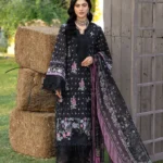 Elaf Premium Chikankari Lawn ERC-7A ARZO 3-piece unstitched lawn suit with chiffon dupatta