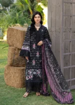 Elaf Premium Chikankari Lawn ERC-7A ARZO 3-piece unstitched lawn suit with chiffon dupatta